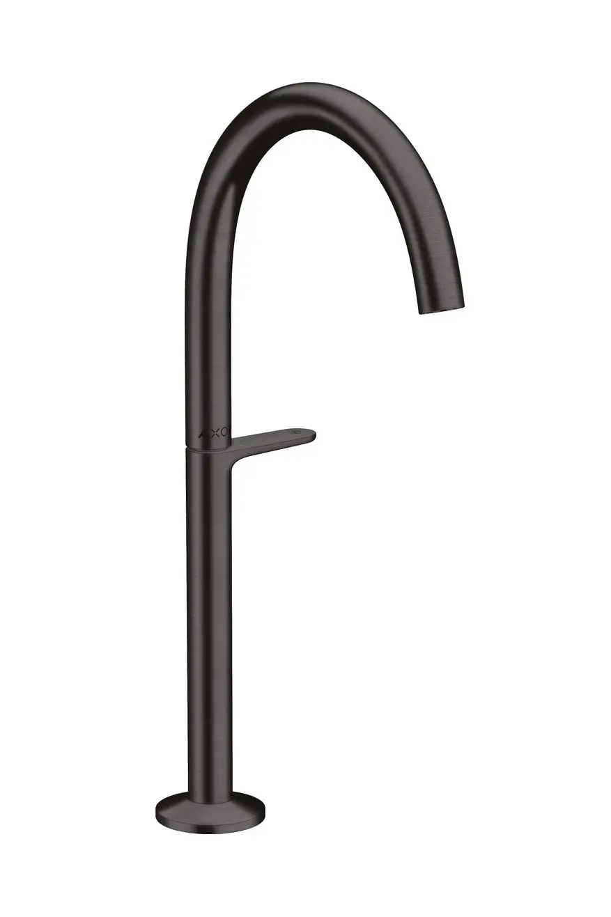 Axor One - izlietnes maisītājs ar Push-Open noteces komplektu, EcoSmart, CoolStart, birstēts melns hroms 48030340