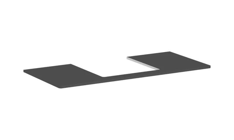 Hansgrohe Xelu Q - izlietnes virsma, 118x55 cm, izgriezums vidū, pelēka matēta 54096910