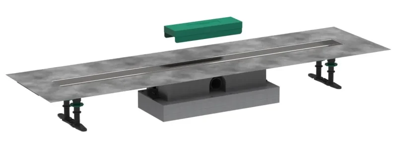 Hansgrohe uBox universal - komplekts plakanai uzstādīšanai 1200 dušas notekām, gatavie komplekti, nerūsējošais tērauds 56021180