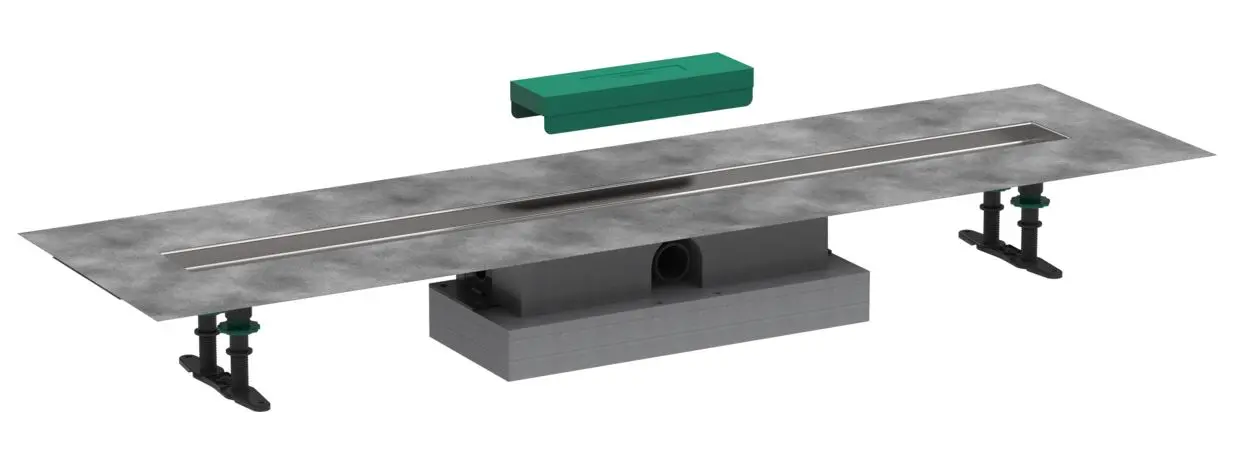 Hansgrohe uBox universal - pilns komplekts plakanai uzstādīšanai 1000 dušas renēm, gatavais komplekts, nerūsējošais tērauds 56020180