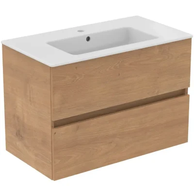 Ideal Standard Eurovit+ - izlietne ar skapīti, 55x80x44 cm, 2 atvilktnes, dabīgs ozols R0574Y8