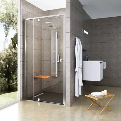 Ravak Pivot - dušas durvis PDOP2-100, 96-101 cm, satinēts/caurspīdīgs stikls 03GA0U00Z1