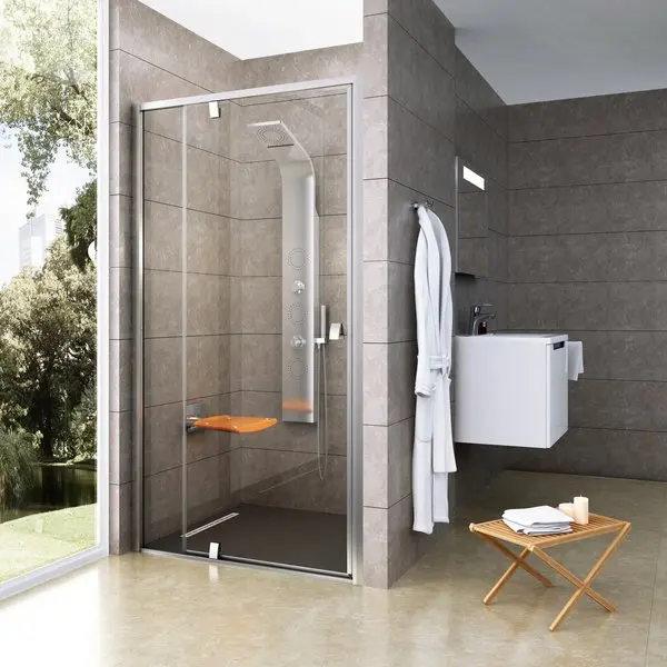 Ravak Pivot - dušas durvis PDOP2-100, 96-101 cm, satinēts/caurspīdīgs stikls 03GA0U00Z1