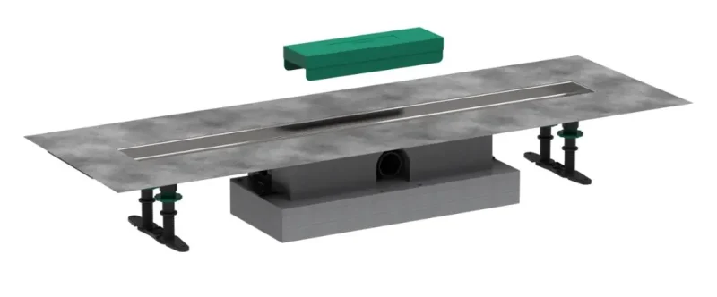 Hansgrohe uBox universal - komplekts plakanai uzstādīšanai 800 dušas renēm, gatavais komplekts, nerūsējošais tērauds 56018180