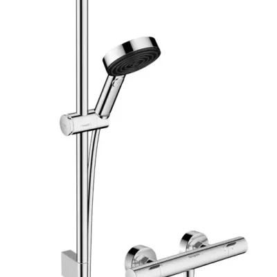 Hansgrohe Pulsify Select S - dušas komplekts ar termostatu, 3 strūklu veidi, EcoSmart, hroms 24262000