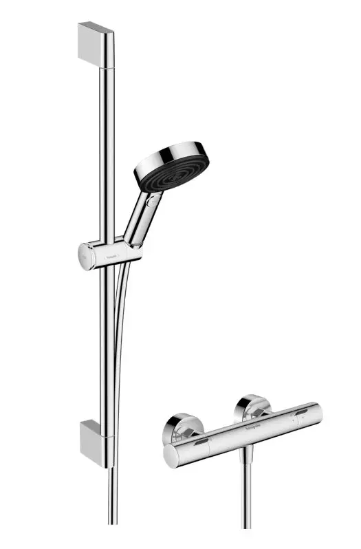 Hansgrohe Pulsify Select S - dušas komplekts ar termostatu, 3 strūklu veidi, EcoSmart, hroms 24262000