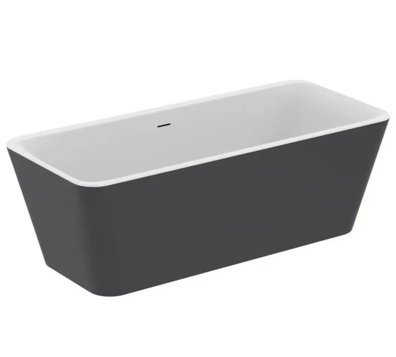 Ideal Standard Tonic II - brīvi stāvoša vanna 180x80 cm, balta matēta/melna matēta K8725V3