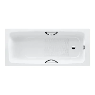 Kaldewei Advantage - Taisnstūra vanna Cayono Star 756, 170x75 cm, ar rokturu atverēm, neslīdoša, pērļu efekts, balta 275630003001