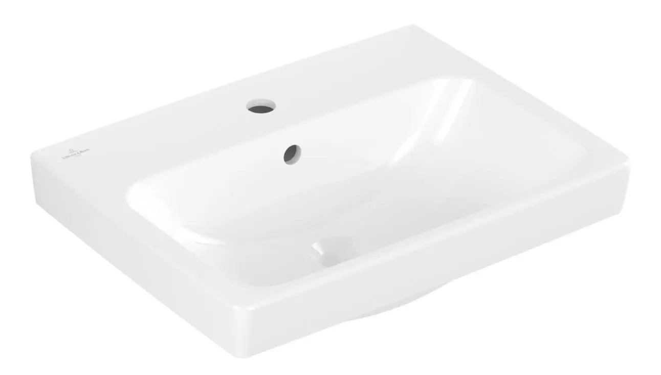 Villeroy & Boch Architectura - izlietne 55x42 cm, ar pārplūdi, jaucējkrāna caurums, Alpu balts 4A875501