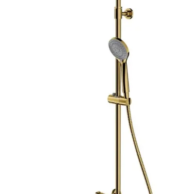 OMNIRES Y - dušas komplekts ar termostatu, diametrs 25 cm, 5 strūklas veidi, zelts Y1244LUXLGL