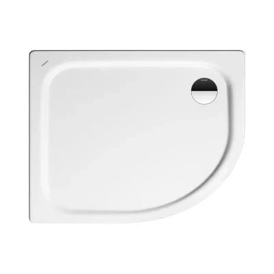 Kaldewei Advantage - Asimetriska ceturtdaļapļa dušas paliktnis Zirkon 605-1, 100x80 cm, balts - dušas paliktnis, bez putupolistirola balsta 457000010001