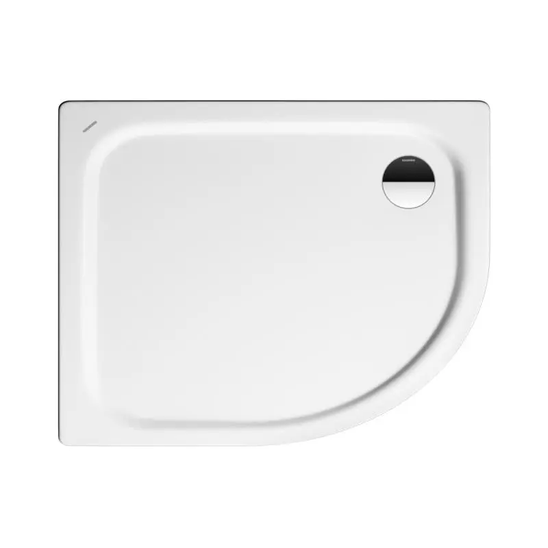 Kaldewei Advantage - Asimetriska ceturtdaļapļa dušas paliktnis Zirkon 605-1, 100x80 cm, balts - dušas paliktnis, bez putupolistirola balsta 457000010001