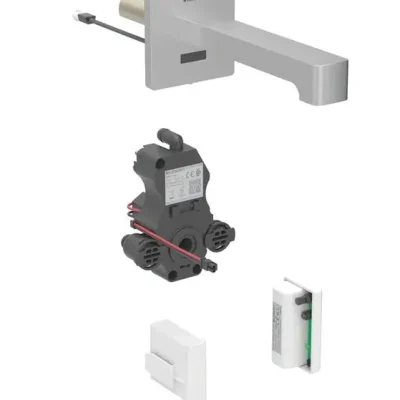 Geberit Brenta - elektronisks izlietnes vārsts zemapmetuma, ģeneratora darbība, easy to clean, matēts nerūsējošais tērauds 116.295.SN.1