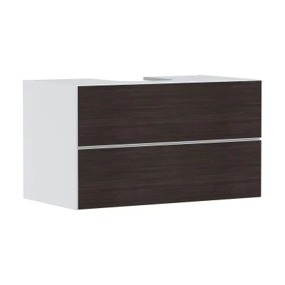 Hansgrohe Xevolos E - izlietnes apakšskapītis 98x56x55 cm, 2 atvilktnes, matēti balts/ tumšs ozols 54190730