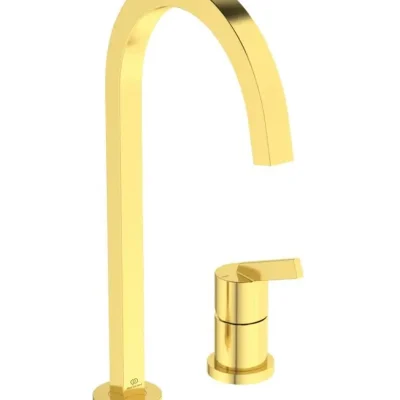 Ideal Standard Gusto - virtuves izlietnes maisītājs, 2 caurumu montāža, matēts zelts BD423A2