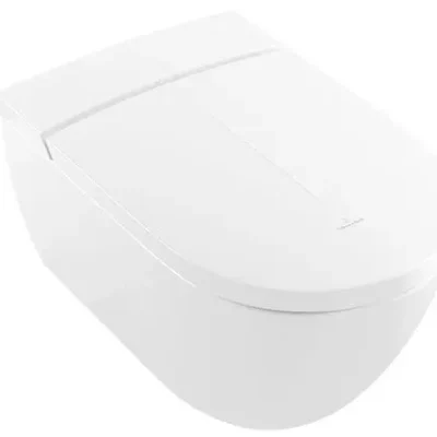 Villeroy & Boch ViClean - dušas WC, montāžai pie sienas, ar sēdekli, DirectFlush, ar CeramicPlus, Alpu balts V0E100R1
