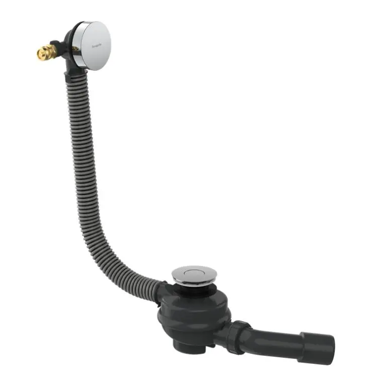 Hansgrohe Flexaplus - noteces un pārplūdes garnitūra vannai, Push-Open, hroms 58154000
