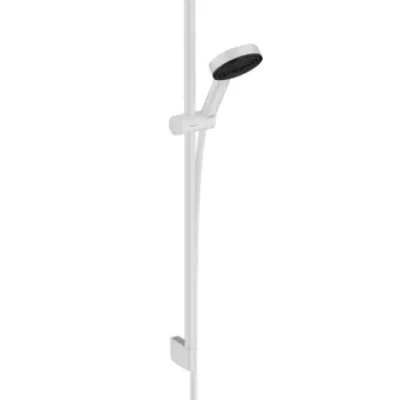 Hansgrohe Pulsify Select - dušas komplekts, 3 strūklu veidi, stienis 96 cm un šļūtene, balts matēts 24170700