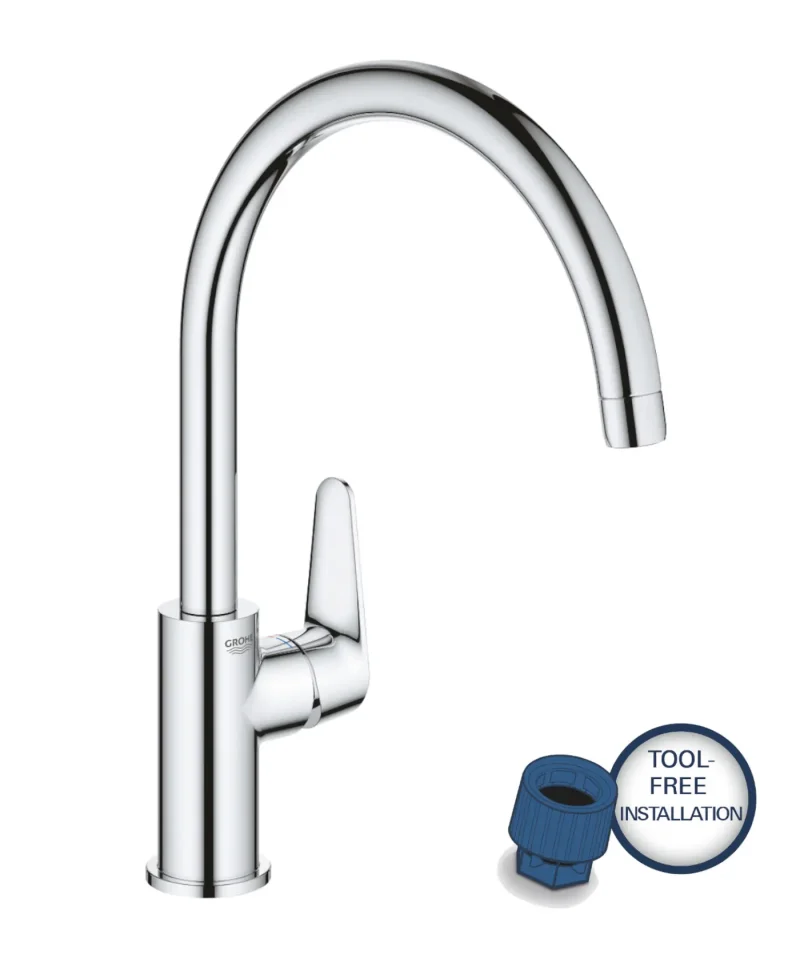 Grohe Start Curve - virtuves izlietnes maisītājs, hroms 31554001