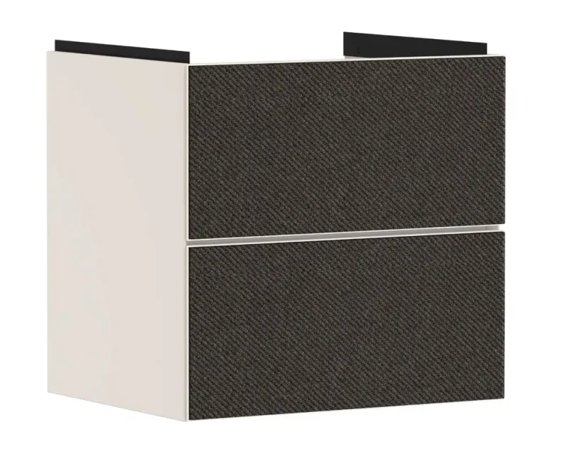 Hansgrohe Xevolos E - izlietnes skapītis, 58x58x48 cm, 2 atvilktnes, matēti bēšs/tekstils tumši pelēks 54176660