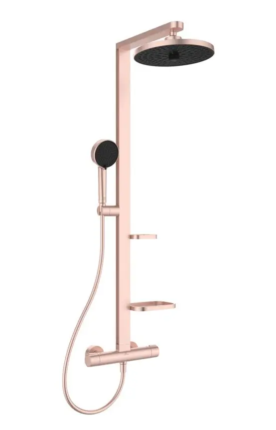 Ideal Standard ALU+ - dušas komplekts ar termostatu, diametrs 26 cm, 2 strūklas veidi, rozā BD583RO
