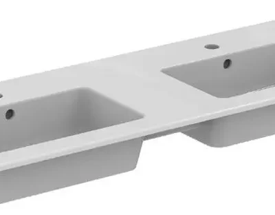 Ideal Standard Tempo - dubultā izlietne, 122x45 cm, ar pārplūdi, balta E053401