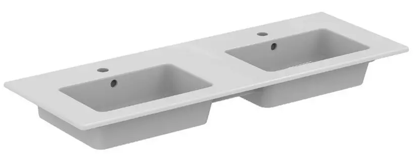 Ideal Standard Tempo - dubultā izlietne, 122x45 cm, ar pārplūdi, balta E053401