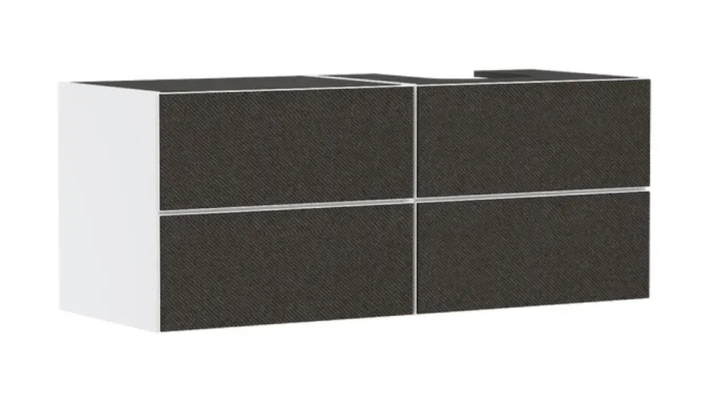 Hansgrohe Xevolos E - izlietnes skapītis, 137x56x55 cm, 4 atvilktnes, matēti balts/tekstila tumši pelēks 54239660
