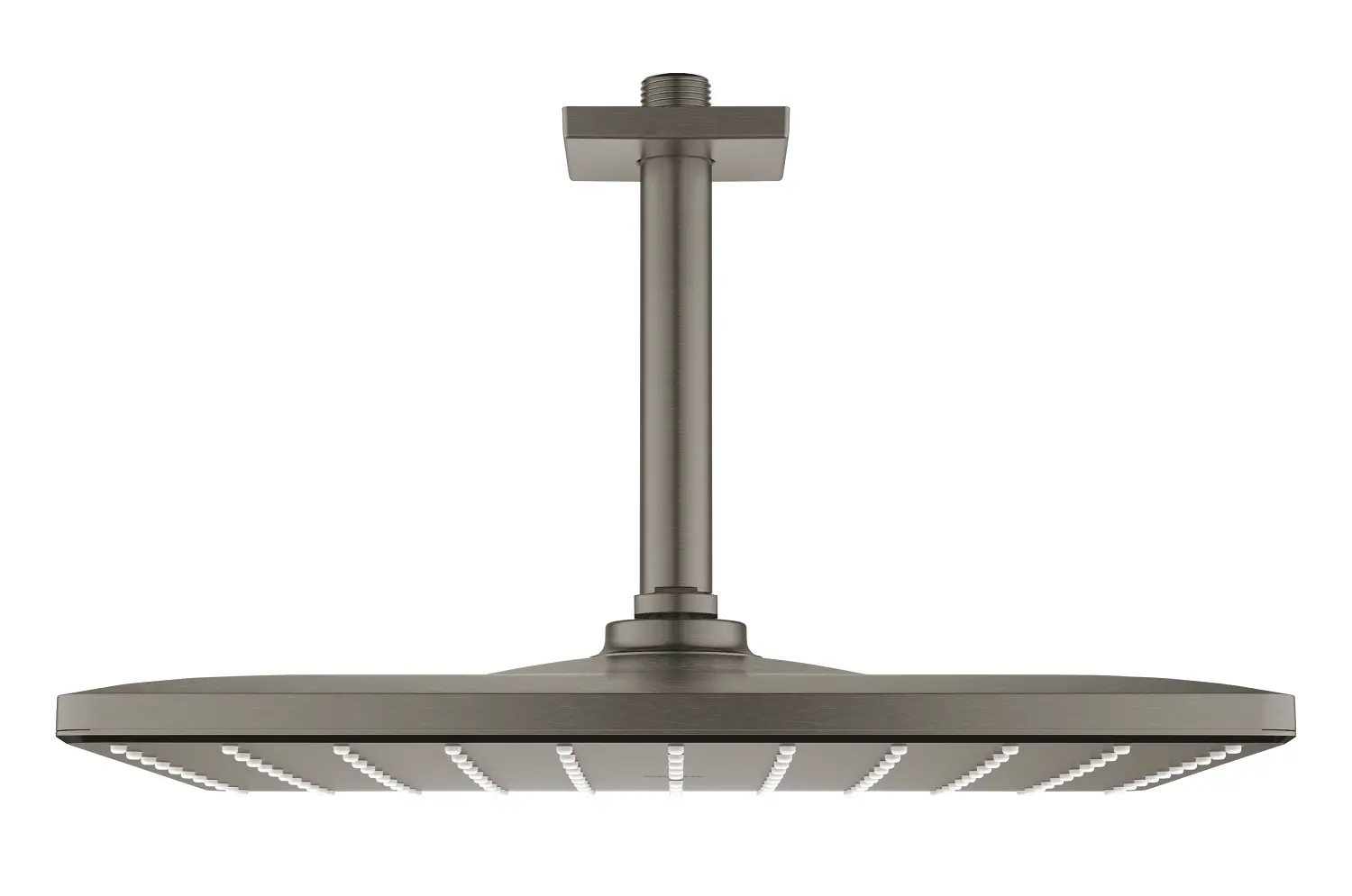 Grohe Rainshower - galvas duša 310 Mono Cube 9,5 l/min, ar griestu roku, Hard Graphite birstēts 26566AL0