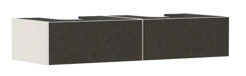 Hansgrohe Xevolos E - izlietnes skapītis, 28x137x55 cm, 2 atvilktnes, matēti bēšs/tekstils tumši pelēks 54317660