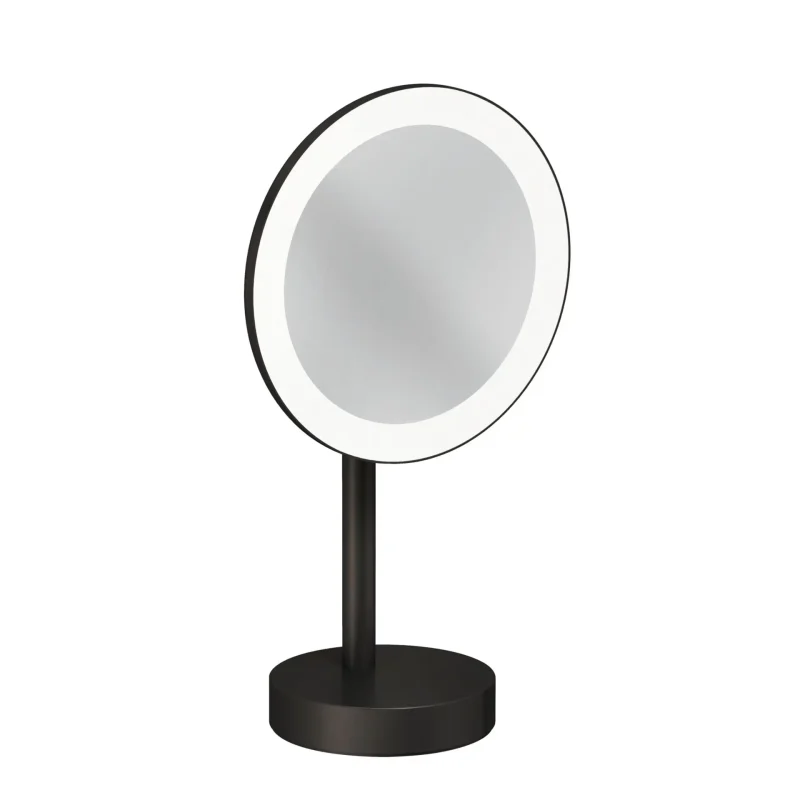 Kludi Vela R - kosmētiskais spogulis ar LED apgaismojumu, birstēts gunmetal 58995N2F