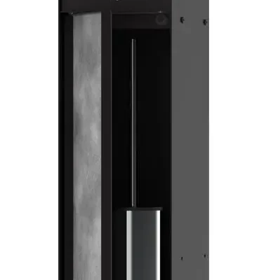 Hansgrohe XtraStoris Rock - iebūvējams tualetes papīra turētājs ar tualetes birsti, ar durtiņām, matēti melns 56062670