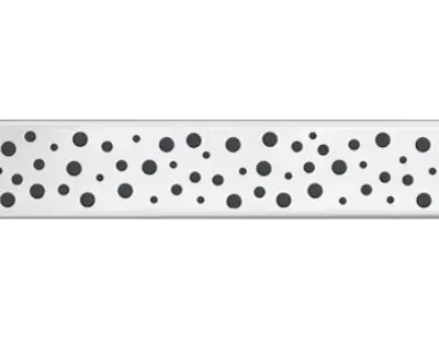 Alcadrain režģis - režģa restes lineārai grīdas renītei 65 cm, matēts nerūsējošais tērauds BUBLE-650M
