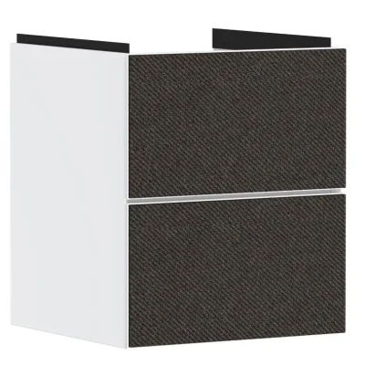 Hansgrohe Xevolos E - izlietnes skapītis, 58x48x48 cm, 2 atvilktnes, matēti balts/tekstils tumši pelēks 54172660