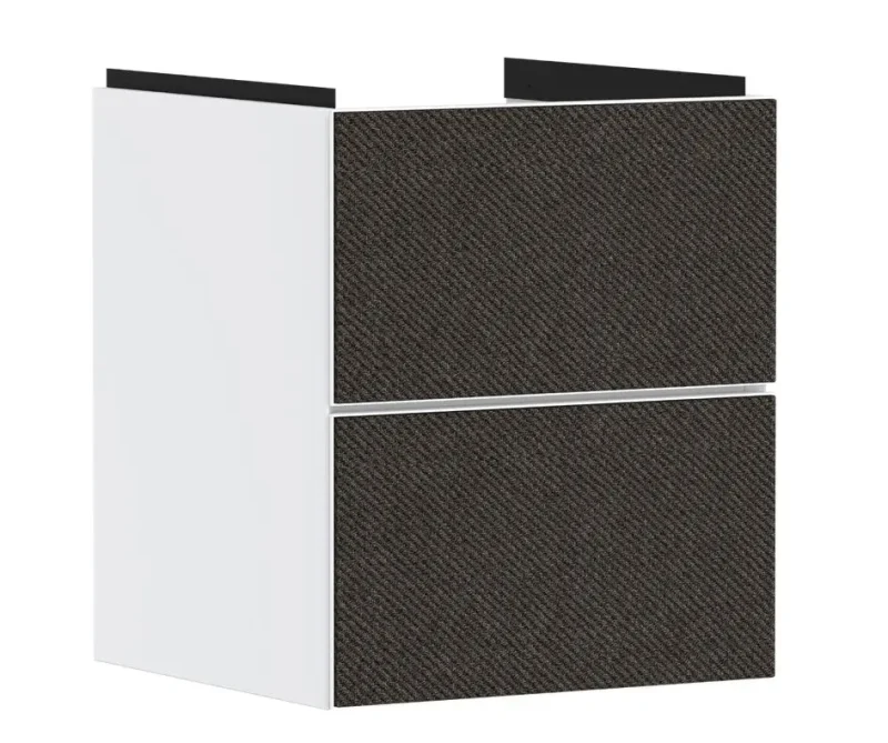 Hansgrohe Xevolos E - izlietnes skapītis, 58x48x48 cm, 2 atvilktnes, matēti balts/tekstils tumši pelēks 54172660