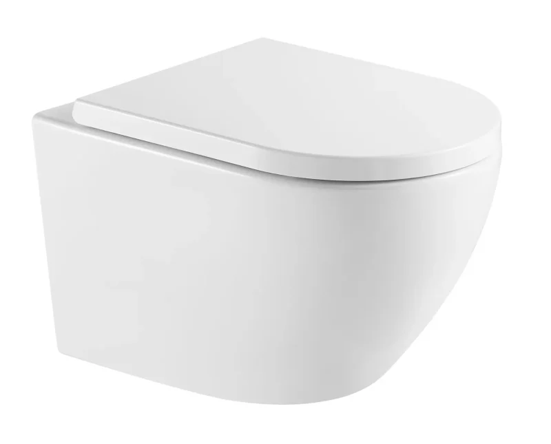 kielle Oudee - piekaramais WC ar Softclose sēdekli, Vortex Rimless+, balts 30102010-SET2