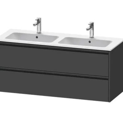 Duravit Ketho.2 - izlietnes skapītis, 55x128x48 cm, 2 atvilktnes, grafīta matēts K25266049490000