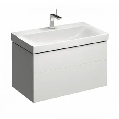 Geberit Xeno 2 - izlietnes skapītis 90 cm, izvelkama atvilktne ar LED apgaismojumu, balts spīdīgs 500.509.01.1