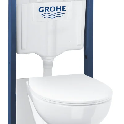 Grohe Solido - priekšsienas elements komplekts, WC Euro Ceramic, SoftClose sēdeklis, vadības plate Arena Cosmopolitan, hroms 39902000