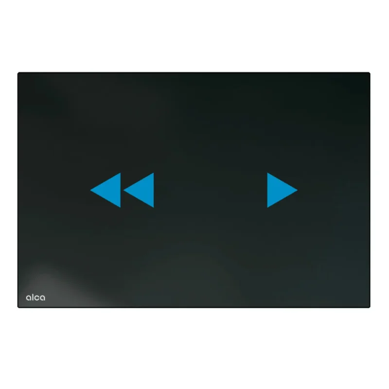 Alcadrain vadības plates - elektroniska zemapmetuma vadība, ar fona apgaismojumu, paredzēta Slim iebūvēšanas moduļiem, stikls/melns NIGHT LIGHT-2-SLIM