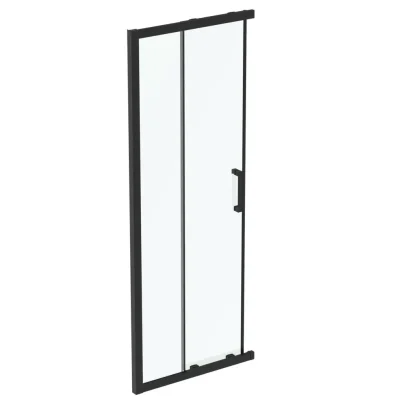 Ideal Standard Connect 2 - bīdāmās dušas durvis, divdaļīgas, 80 cm, melns/caurspīdīgs K9259V3