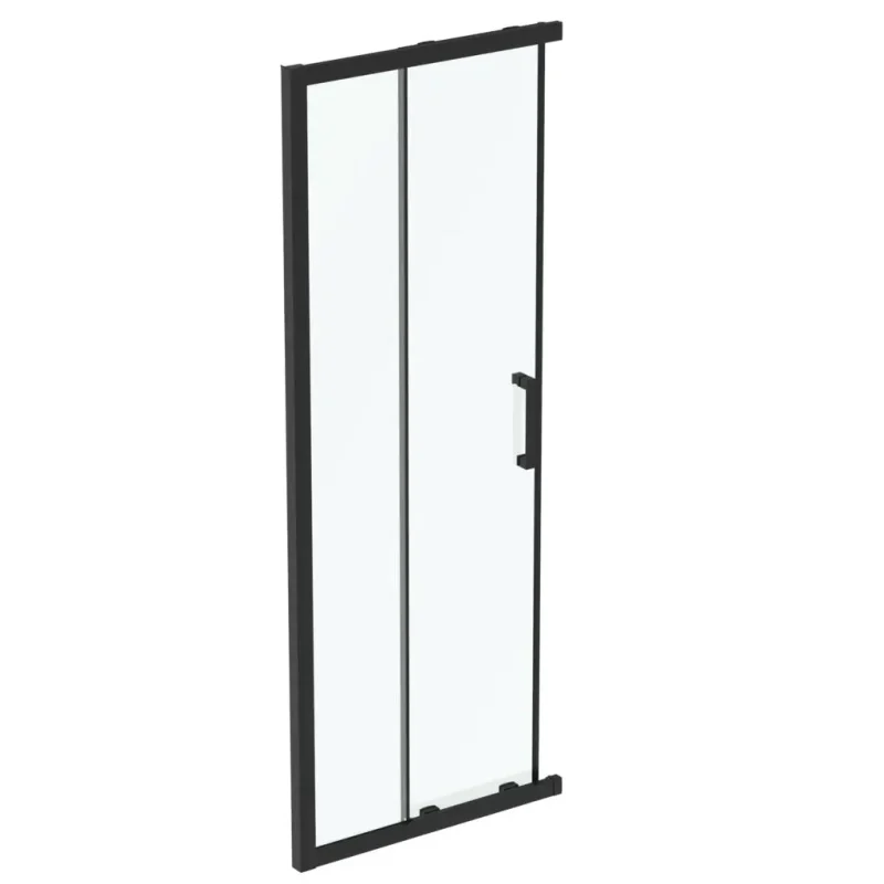 Ideal Standard Connect 2 - bīdāmās dušas durvis, divdaļīgas, 80 cm, melns/caurspīdīgs K9259V3