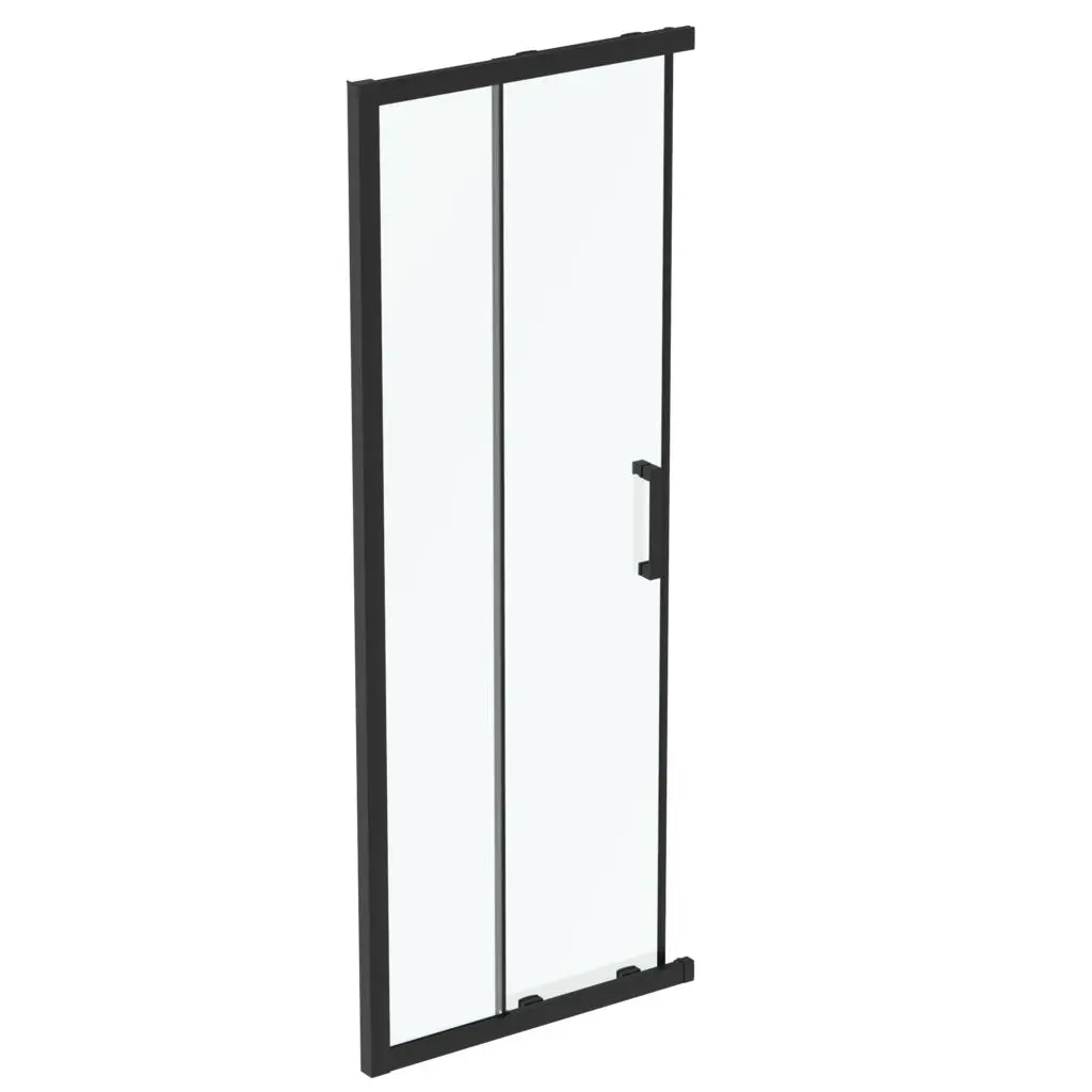 Ideal Standard Connect 2 - bīdāmās dušas durvis, divdaļīgas, 80 cm, melns/caurspīdīgs K9259V3