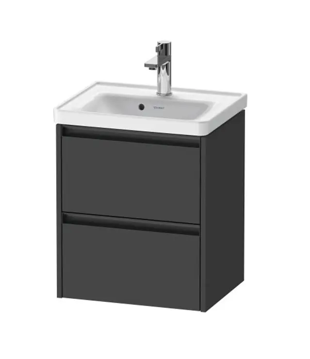 Duravit Ketho.2 - izlietnes skapītis, 55x48x38 cm, 2 atvilktnes, grafīta matēts K25280049490000