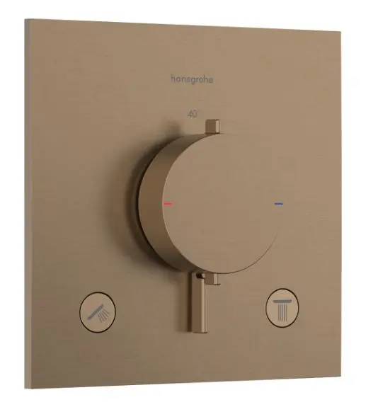 Hansgrohe Ecostat Comfort E - zemapmetuma termostata maisītājs, 2 patērētājiem, birstēta bronza 33711140