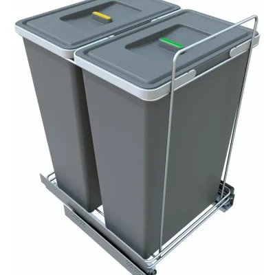 Elletipi Ecofil - iebūvējams atkritumu spainis, sadalīts, 70 l PF01 53A2