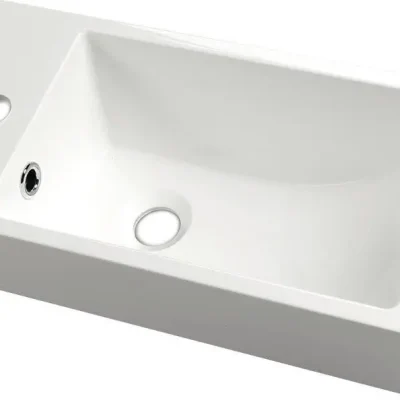 Sapho Small - izlietne Ariana 50x10x25 cm, caurums jaucējkrānam kreisajā pusē, balta SM012