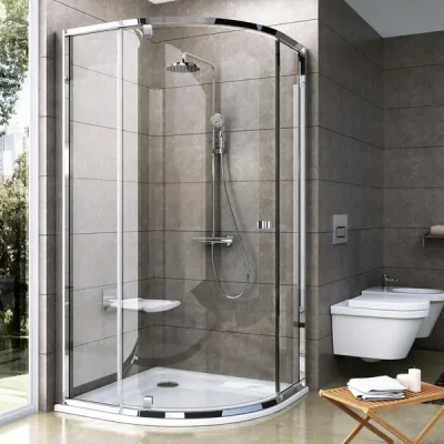 Ravak Pivot - ceturtdaļapļa dušas kabīne PSKK3-90, 87-90 cm, Satin/caurspīdīgs stikls 37677U00Z1
