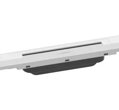 Hansgrohe RainDrain Flex - dušas noteka 900 ar nerūsējošā tērauda resti, saīsināma, brīva montāža, balta matēta 56045700