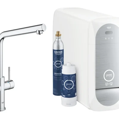 Grohe Blue Home - virtuves izlietnes maisītājs ar dzesēšanas iekārtu un ūdens filtru, hromēts 31454001